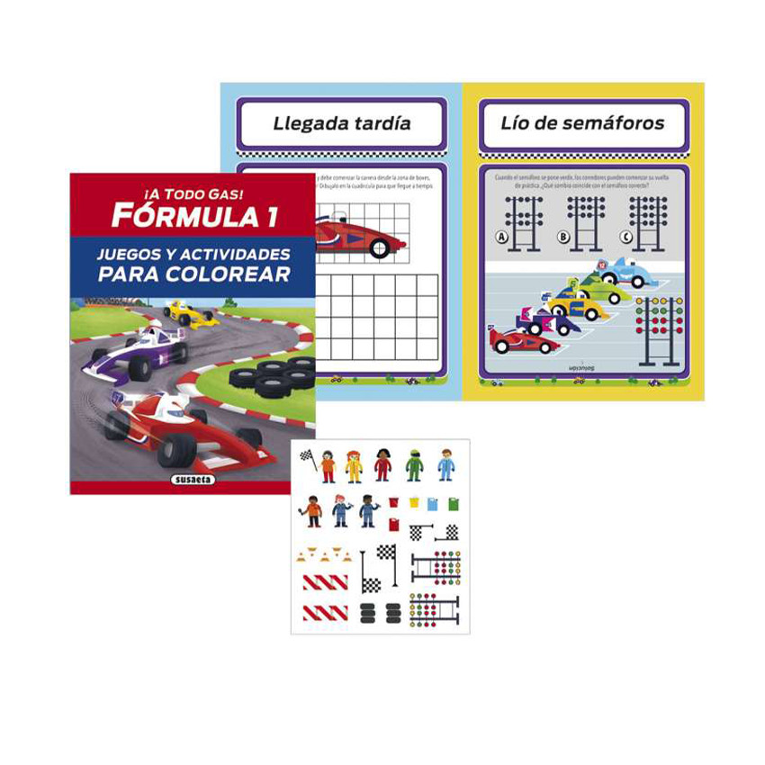 Puzle gigante y Libro Fórmula 1 +6 años 