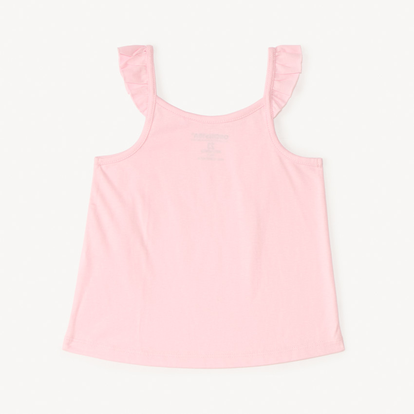 Camiseta de tirantes de punto liso con estampado para bebé niña 