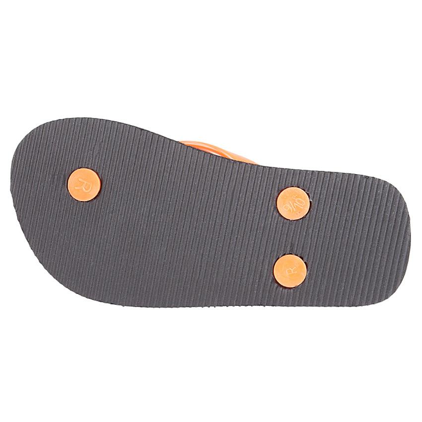 Chanclas a rayas con tira naranja del 28 al 35 
