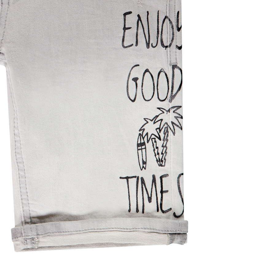 Bermuda en jean effet dip dye avec ceinture pour garçon 