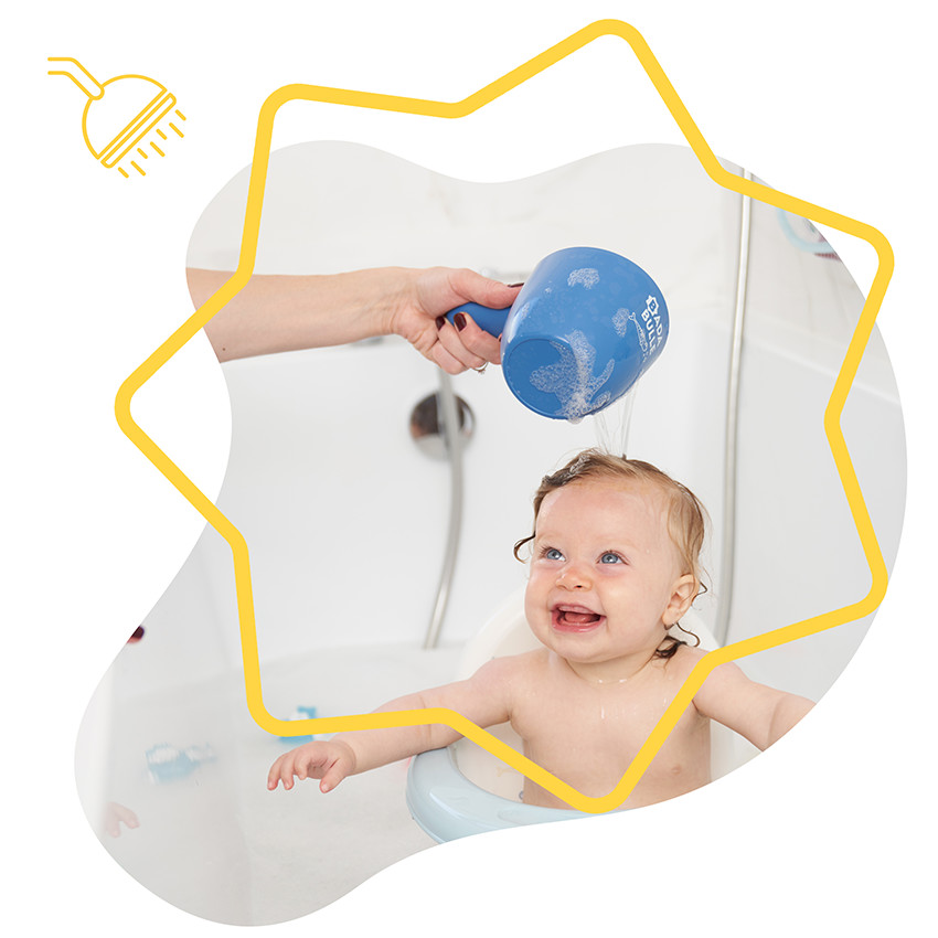 Jarra baño para bebé - Azul