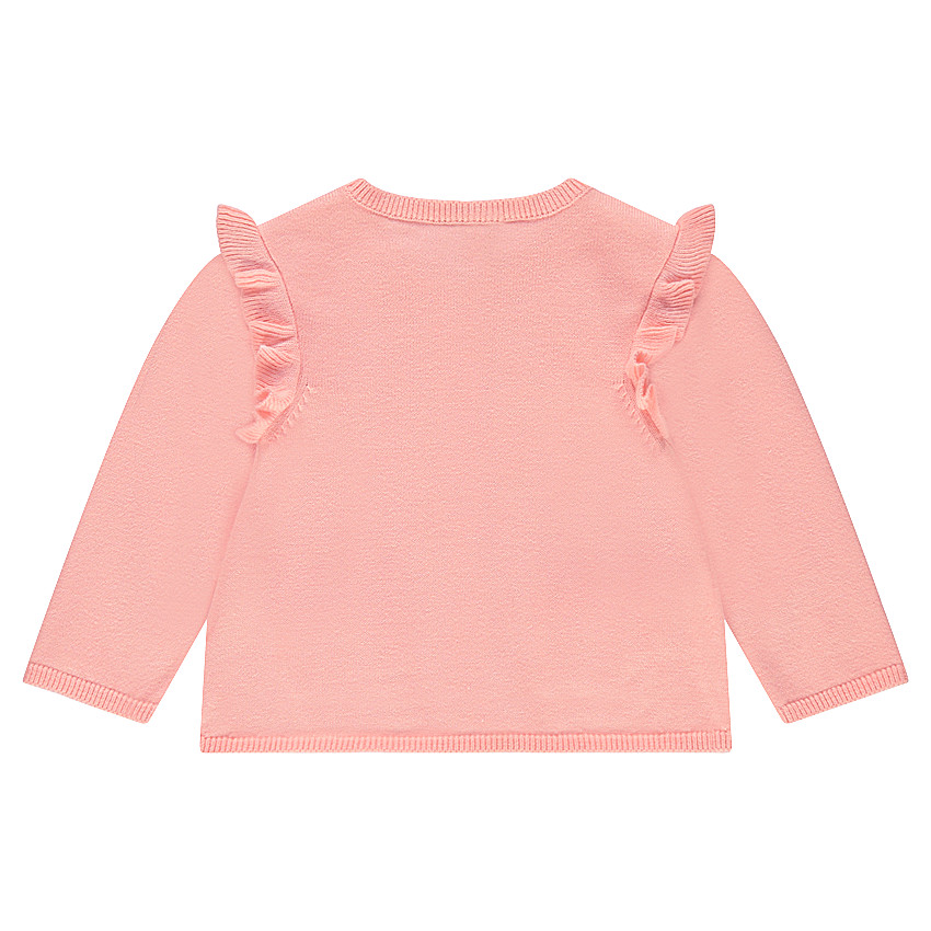 Chaqueta de punto fino con pájaro bordado y mangas con volantes  Additional Chaqueta de punto fino con pájaro bordado y mangas con volantes