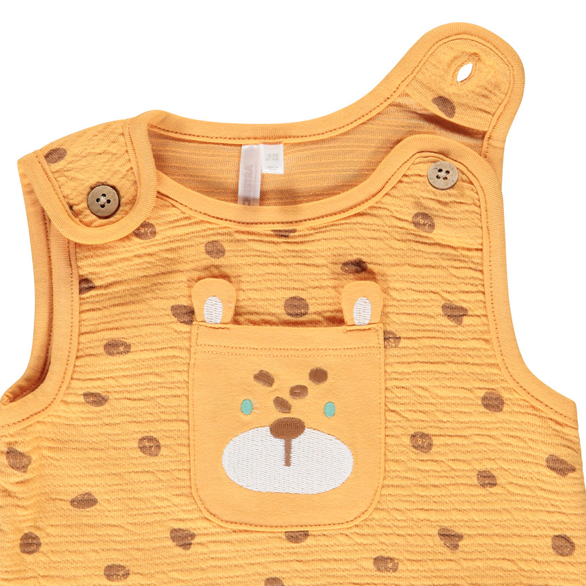 Mono corto estampado de manchas de leopardo para bebé niño  Additional Mono corto estampado de manchas de leopardo para bebé niño