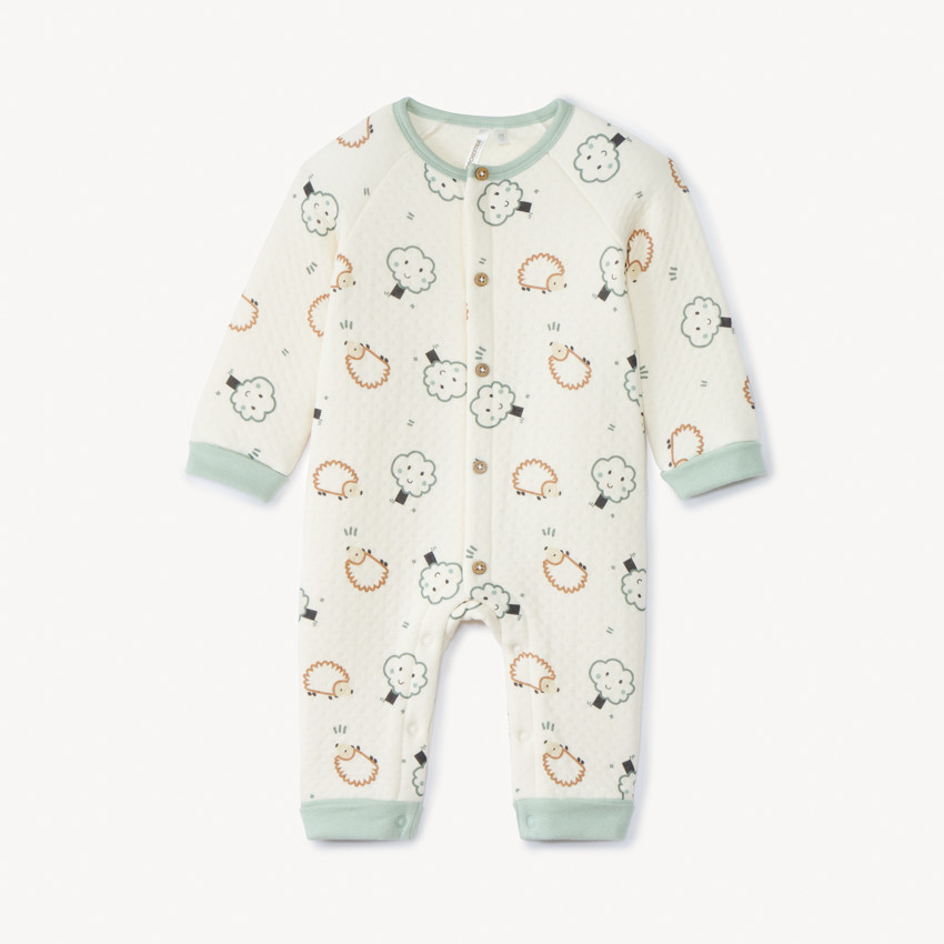 Mono acolchado con estampado de erizos para bebé niño 