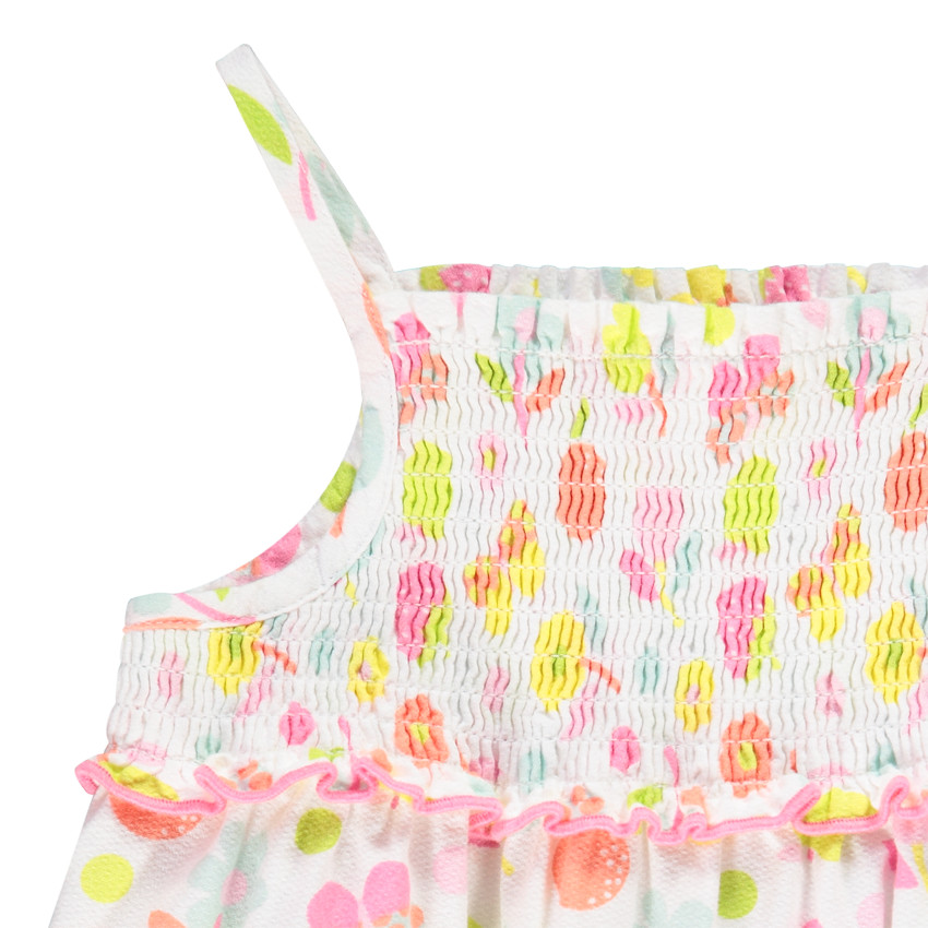 Combinaison larga estampada de frutas para niña bebé 