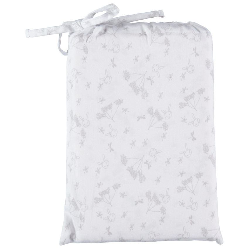 Conjunto funda nordica y funda de almohada estampada de conejitos y flores Main Conjunto funda nordica y funda de almohada estampada de conejitos y flores