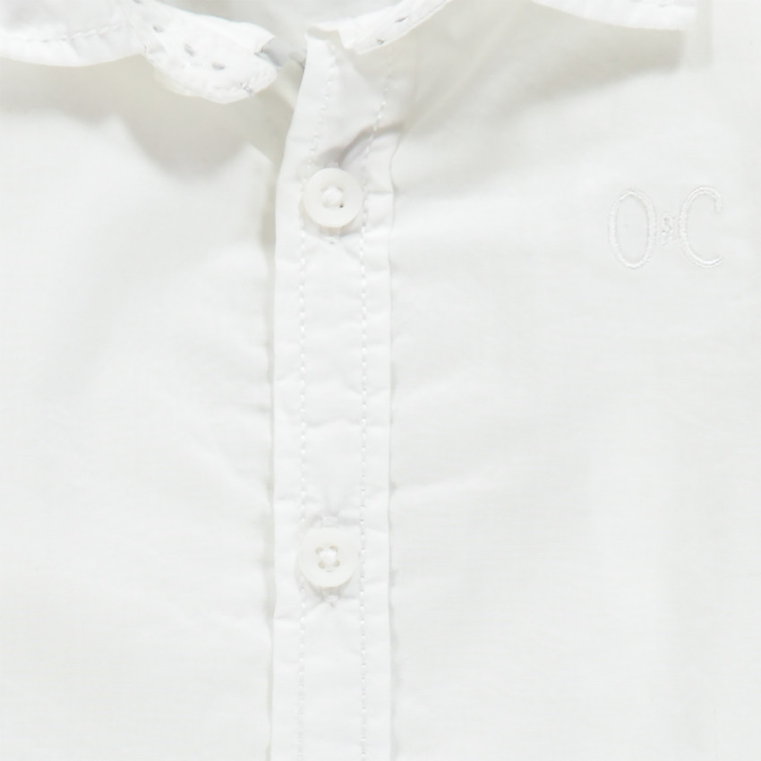 Camisa manga larga de algodón liso 