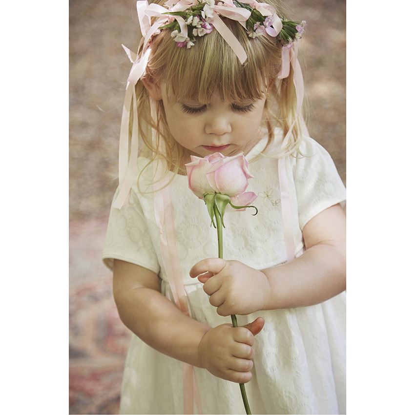 Vestido ceremonia manga corta 