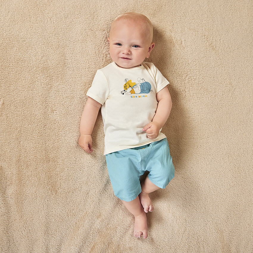 Bermudas en ripstop con solapas abotonadas para bebé niño 