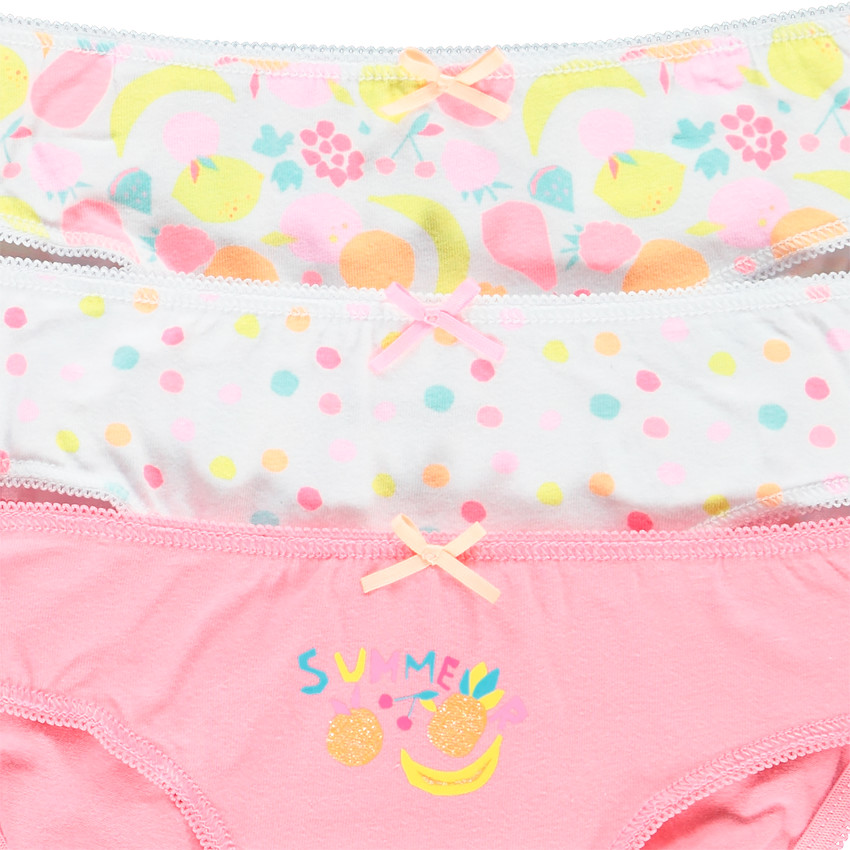 Pack de 3 braguitas estampadas para niña 
