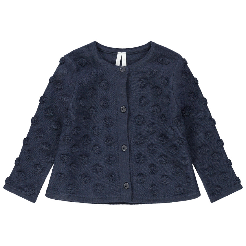 Chaqueta de punto con lunares con relieve 