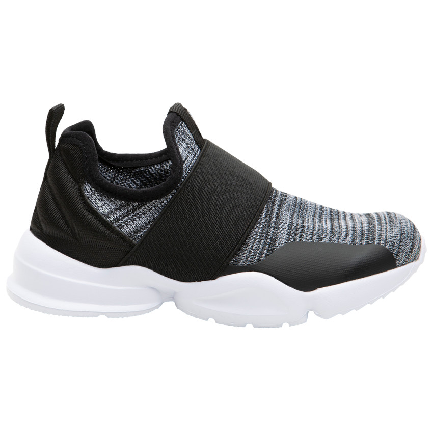 Zapatillas jaspeadas con gran elástico sin cordones 