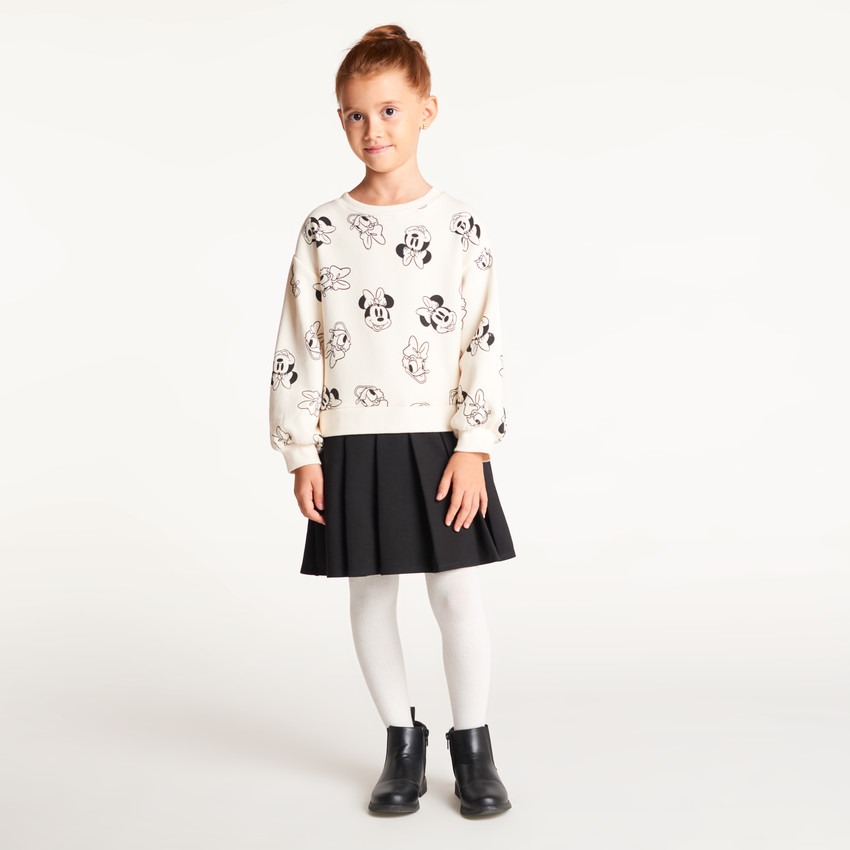 Vestido de efecto 2 en 1 para niña con estampado de Minnie de Disney 