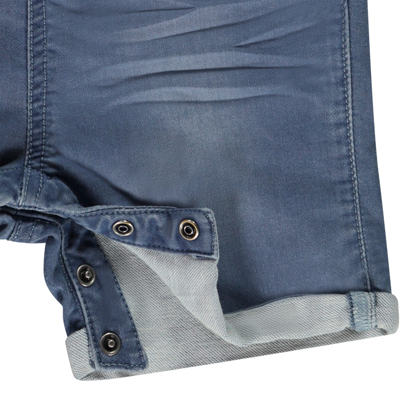 Salopette corta efecto jean para bebé niño 
