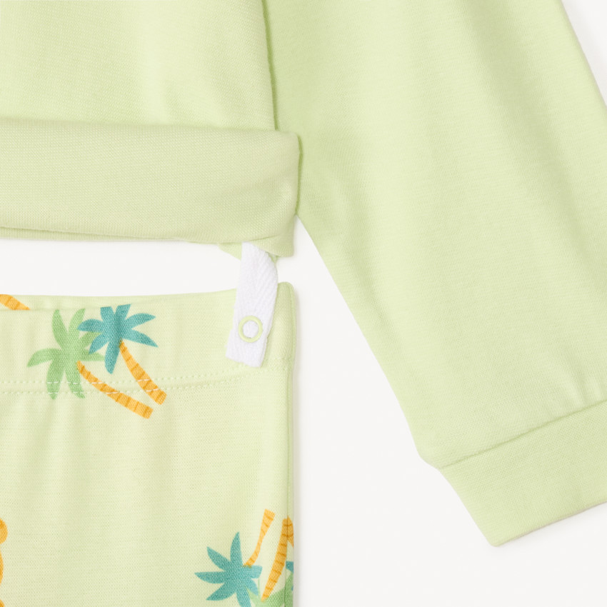 Conjunto de pijama largo de 2 piezas con estampado de animales para bebé niño 