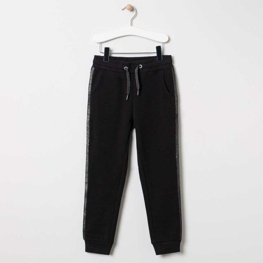 Pantalón de chándal con lentejuelas mágicas y pantalón con bandas plateadas 