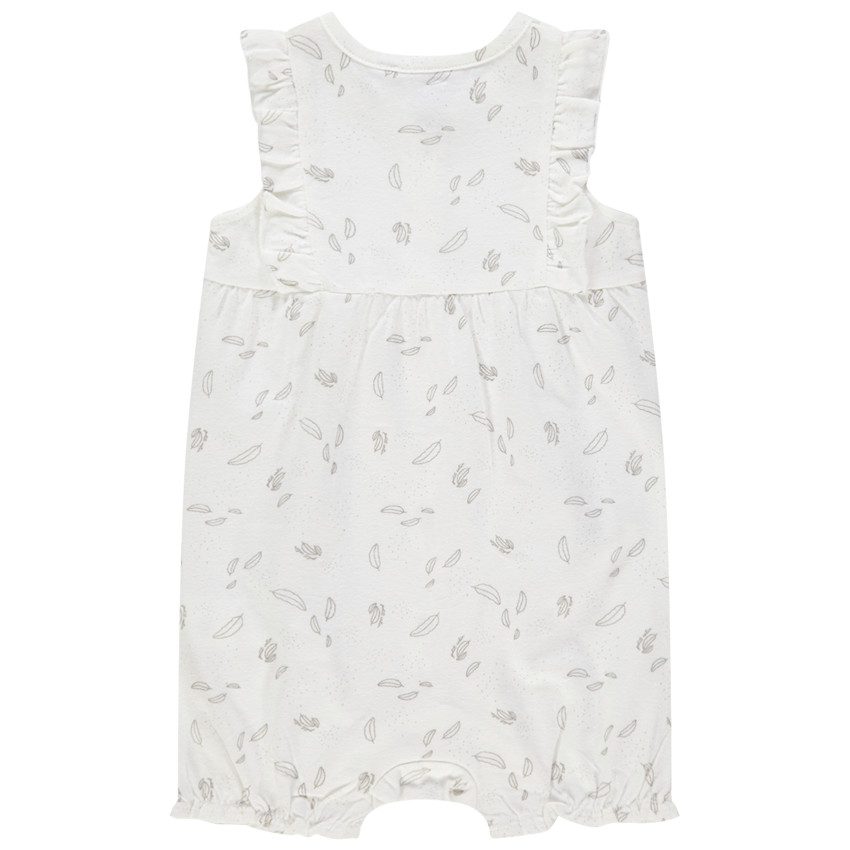 Conjunto corto de algodón con estampado de plumas 