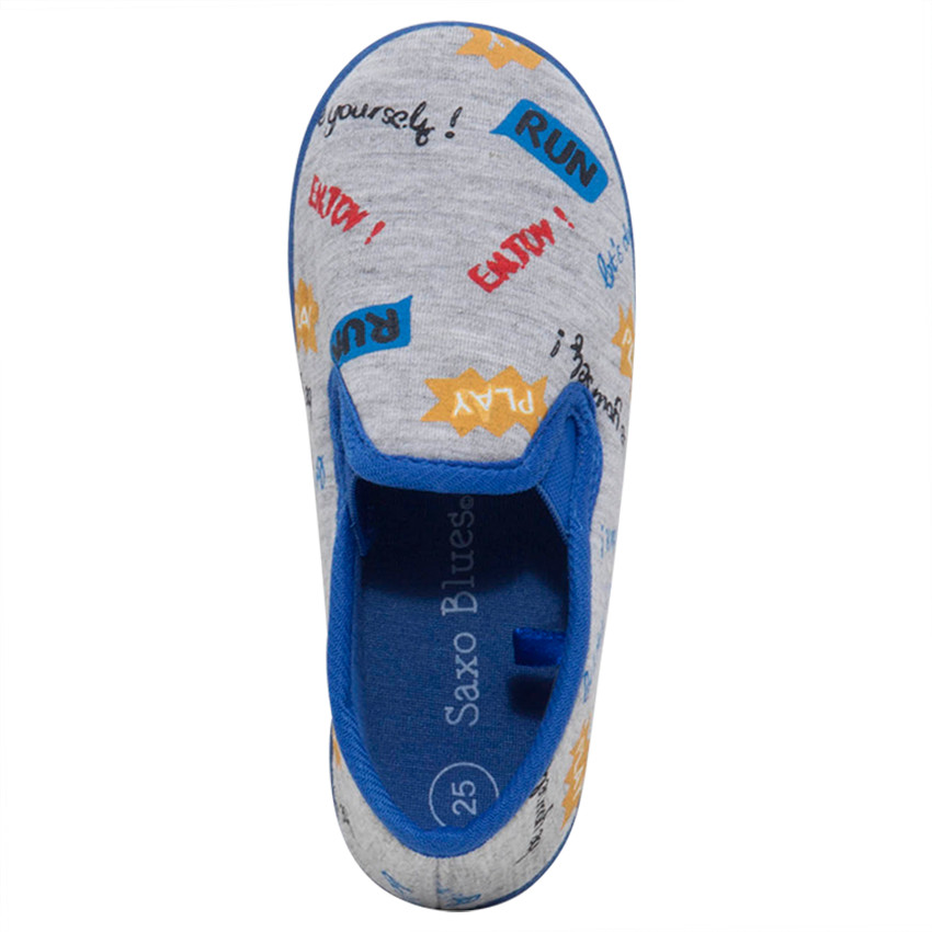 Zapatillas bajas de punto con textos estampados 