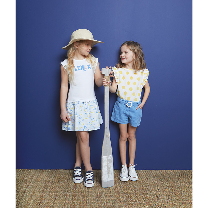 Capeline effet paille tressée avec fleurs brodées pour fille  Additional Capeline effet paille tressée avec fleurs brodées pour fille