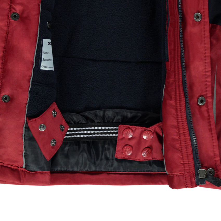 Cazadora de esquí bicolor impermeable con forro de micropolar 