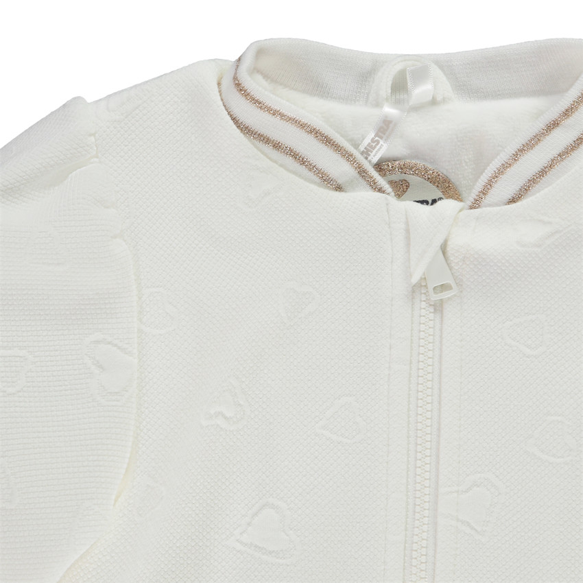 Chaqueta de felpa Teddy con estampado de corazones para bebé niña 