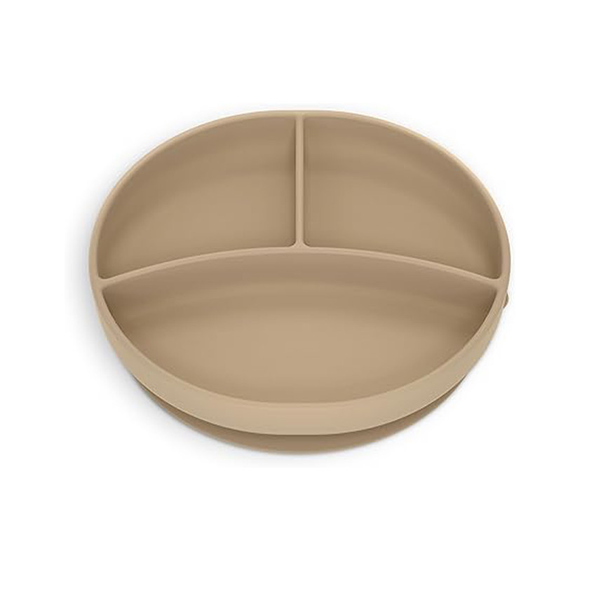 Plato aprendizaje de silicona con divisiones y ventosa Colour Essence beige 