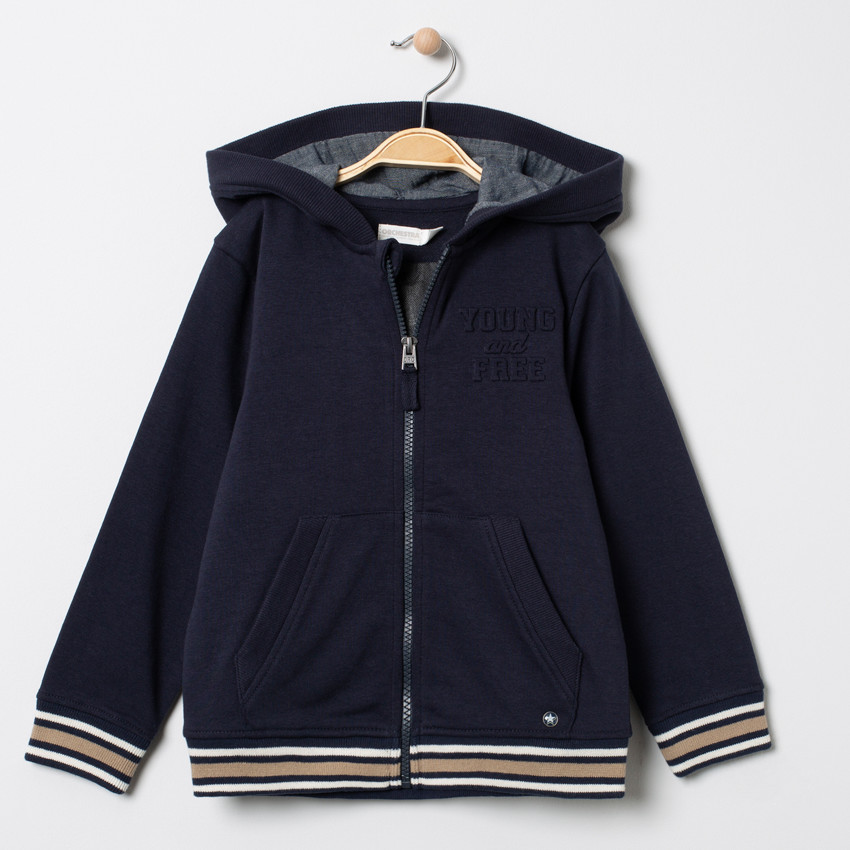 Chaleco con capucha de felpa  