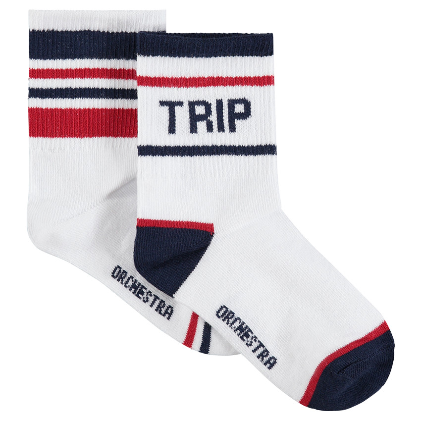 Juego de 2 pares de calcetines con rayas en contraste 