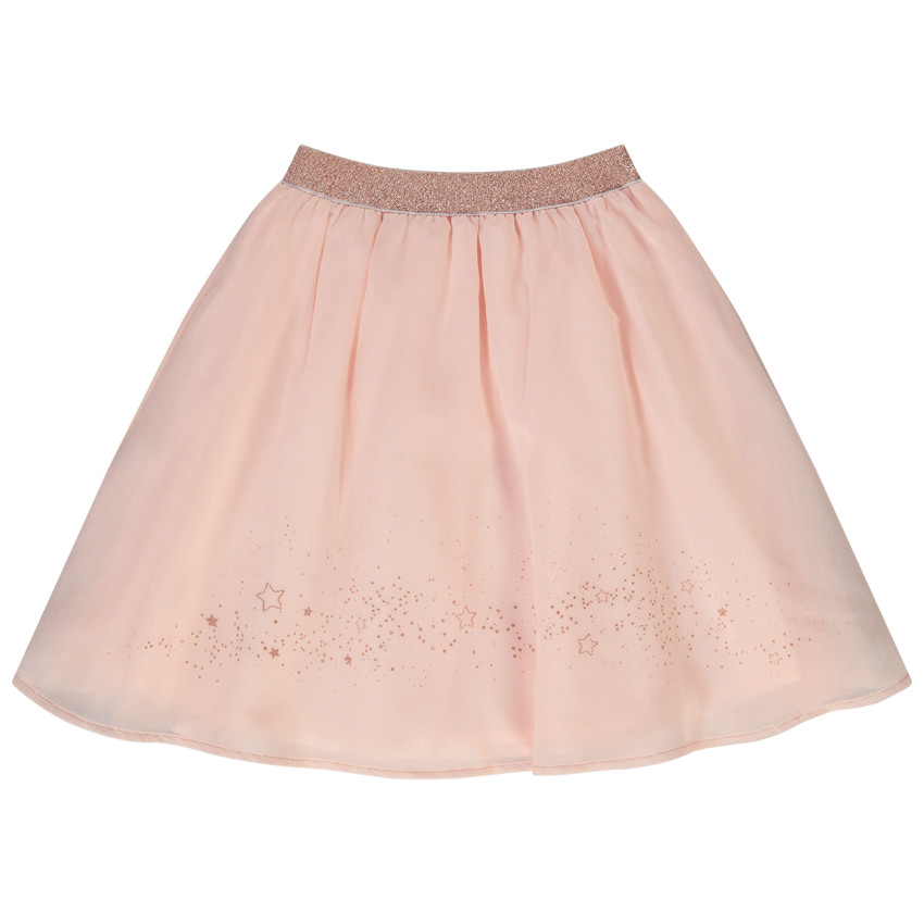 Falda skater de crepé con estrellas brillantes niña 