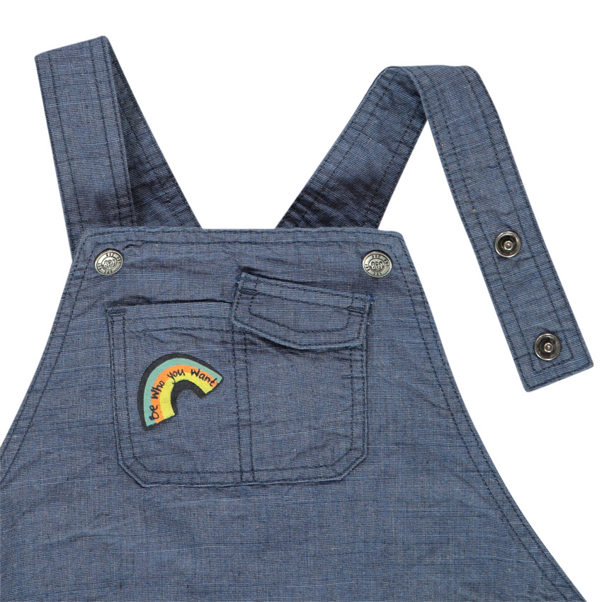 Salopette courte en coton pour bébé garçon 