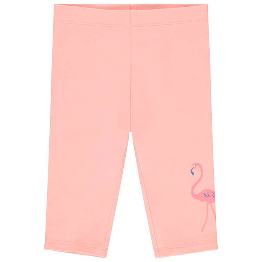 Pantalón corsario liso con estampado de flamencos para bebé niña  Additional Pantalón corsario liso con estampado de flamencos para bebé niña