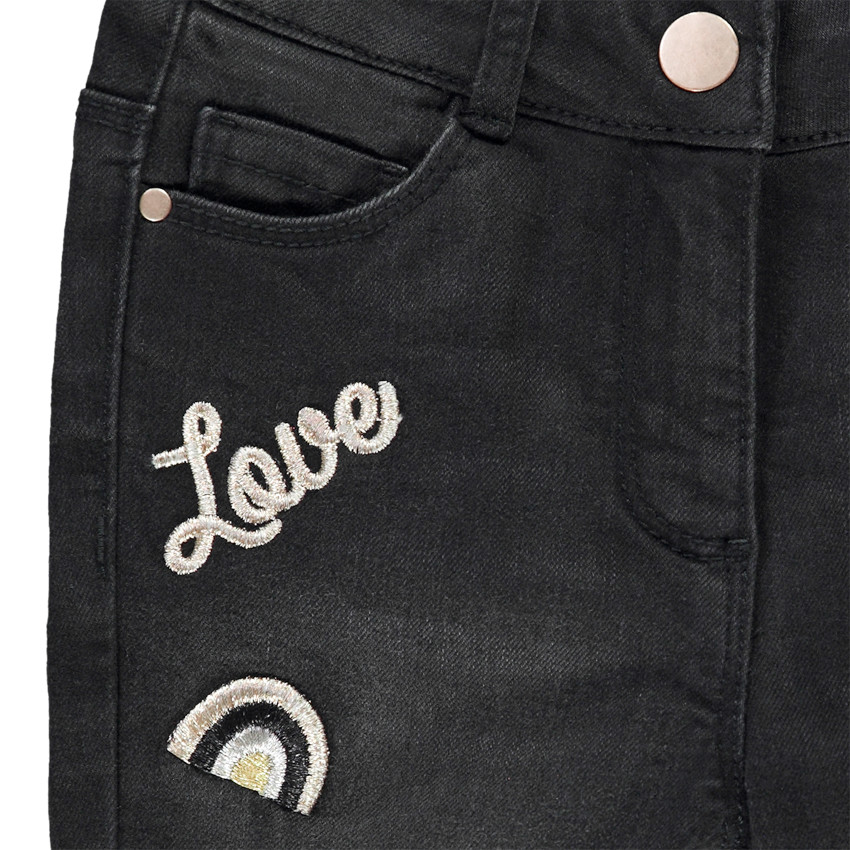 Pantalón vaquero skinny con bordados para niña Main Pantalón vaquero skinny con bordados para niña