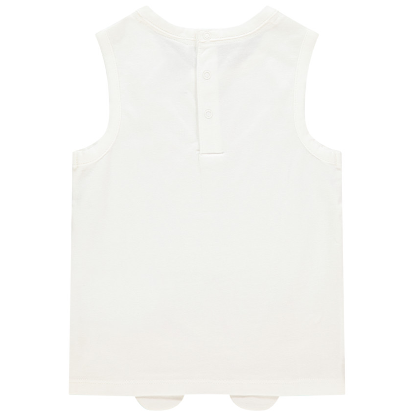 Camiseta sin mangas print animal con detalles en relieve 