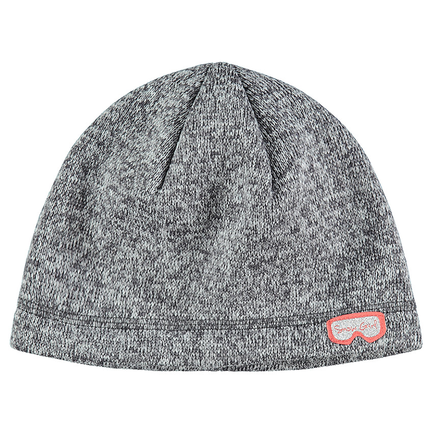 Gorro de punto polar con parche cosido con forma de máscara 