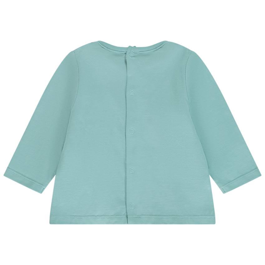 Pijama de 2 piezas con estampado de jirafas para bebé niño con acabados diferentes según la edad 