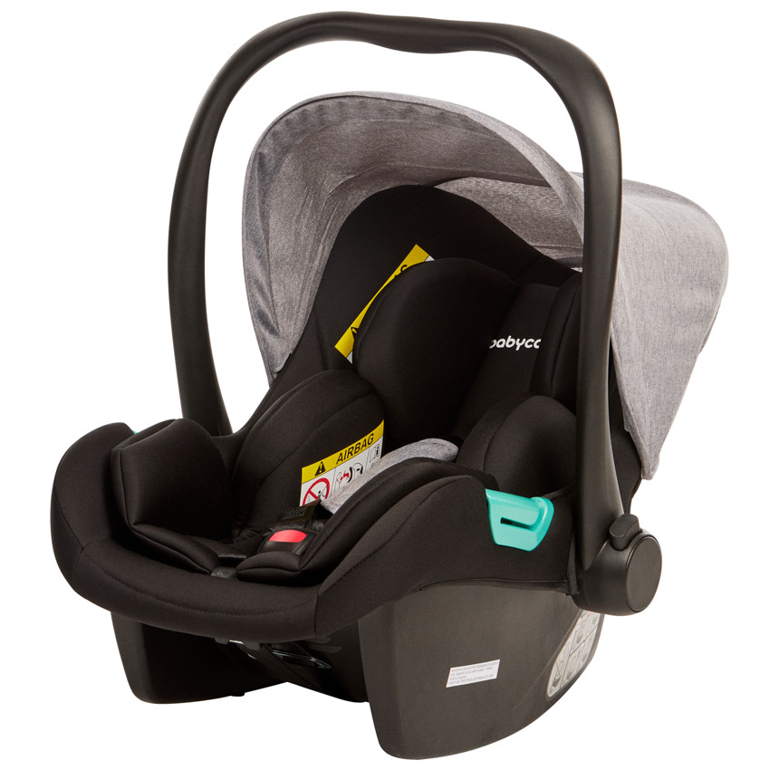 Carro trio combinado con silla de coche y capazo jaspeado/gris 