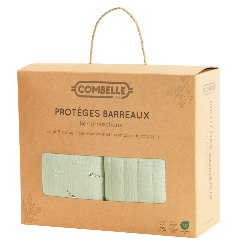 Lote de 5 protectores de barrotes modulares Promenade Bucolique verde 