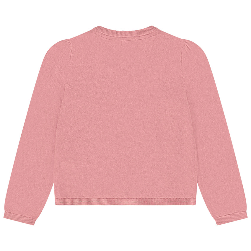 Gilet de punto liso y lurex para niña 