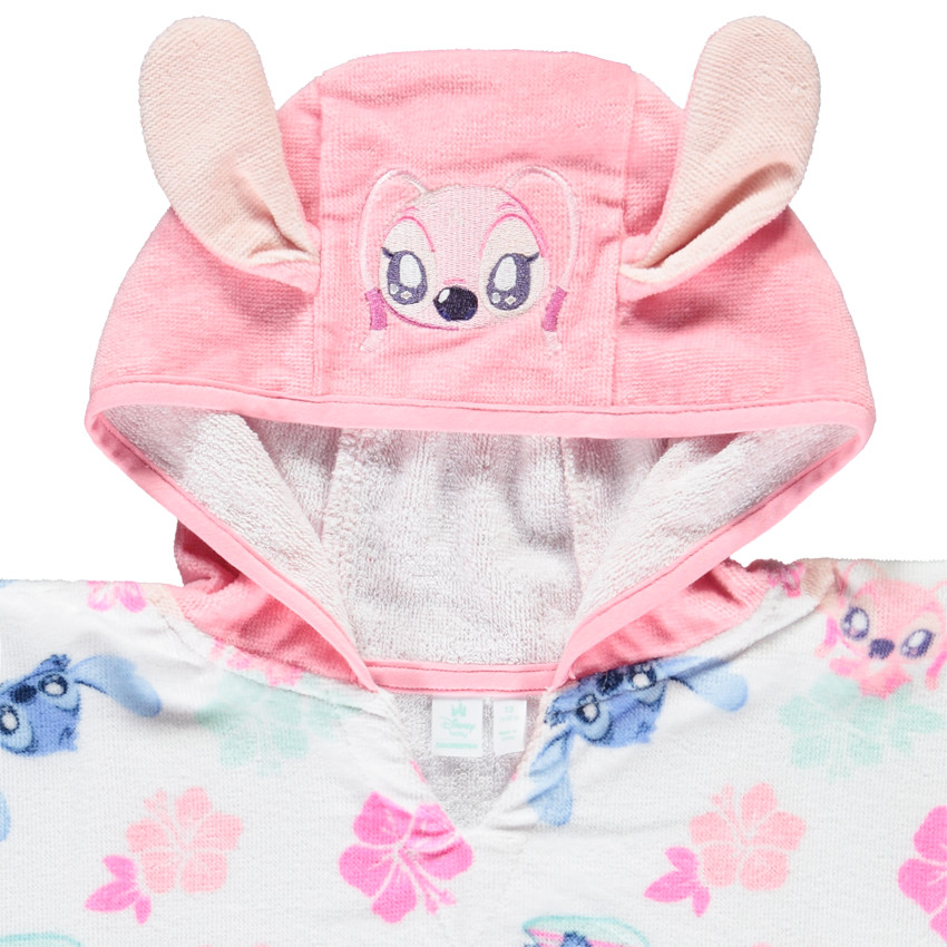 Poncho de baño estampado Stitch & Angel Disney para bebé niña 