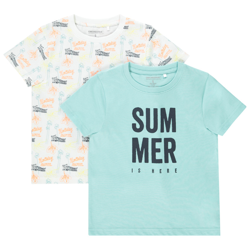 Lote de 2 camisetas de manga corta para niño 