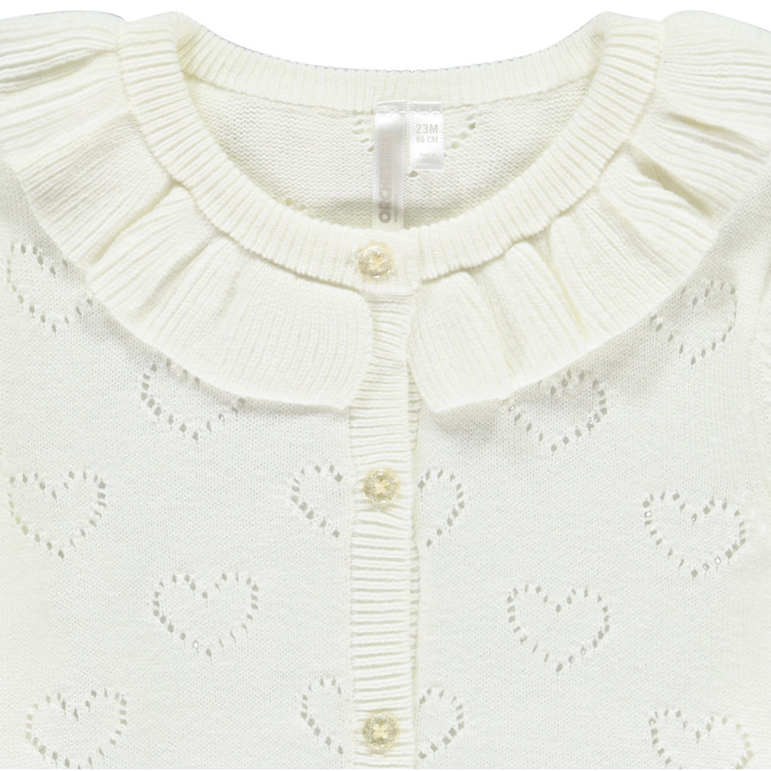 Chaleco de punto de manga larga para bebé niña 