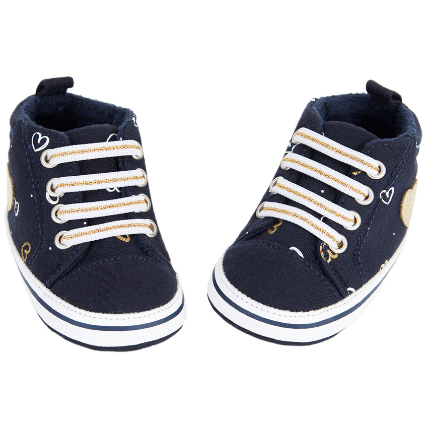 Zapatillas altas con cordones elásticos para niña bebé 
