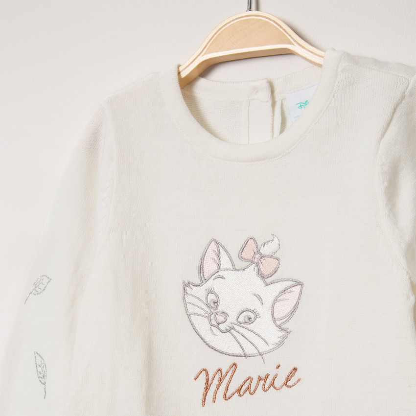 Vestido manga larga en tejido de punto con bordado de Marie de los Aristogatos de Disney  Additional Vestido manga larga en tejido de punto con bordado de Marie de los Aristogatos de Disney