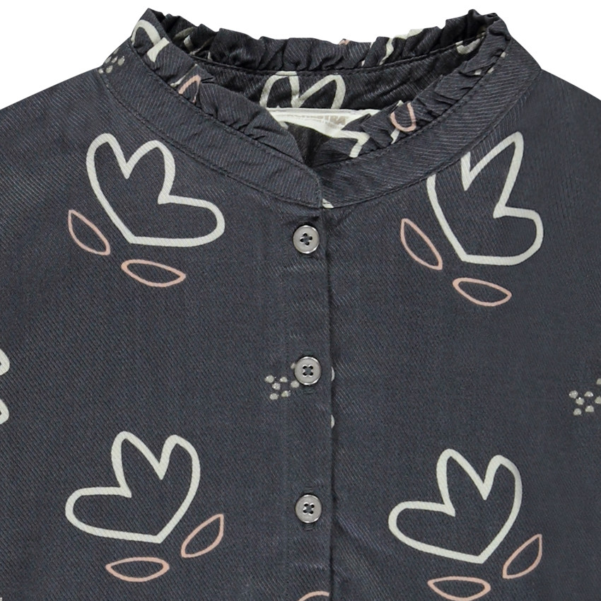 Túnica de tela con estampado artístico para niña 