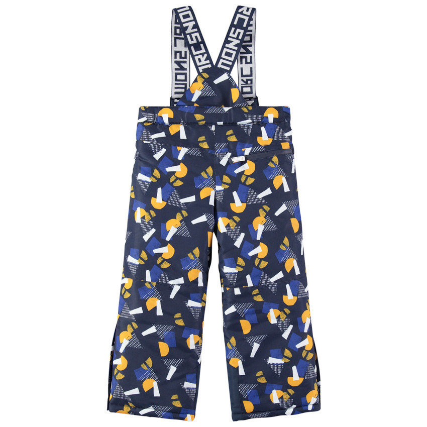 Pantalón de esquí con estampado all over con tirantes desmontables 