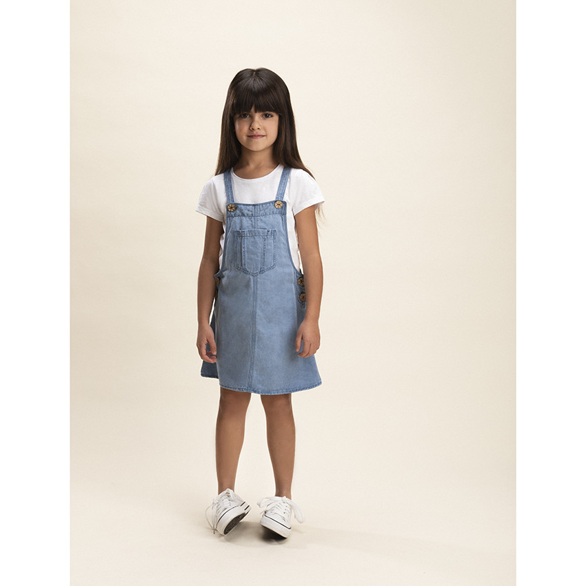 Robe salopette en jean pour fille  Additional Robe salopette en jean pour fille