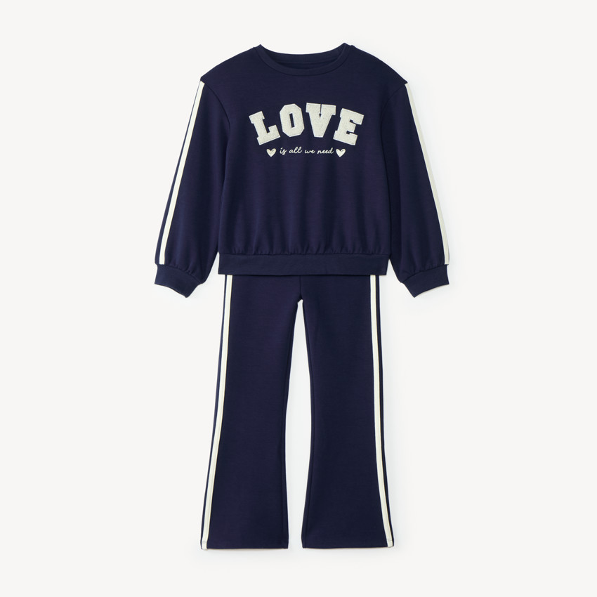 Conjunto de chándal para niña con estampado fantasía brillante. 