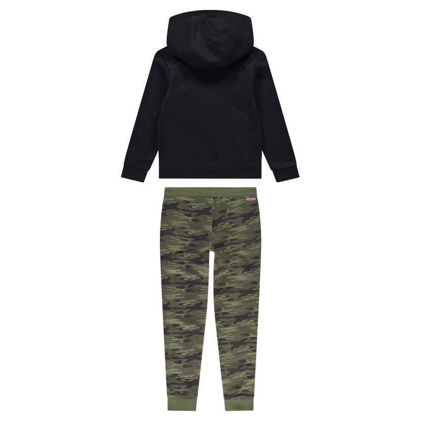 Júnior - Chándal de felpa con sudadera estampada y pantalón militar all-over ©Smiley 