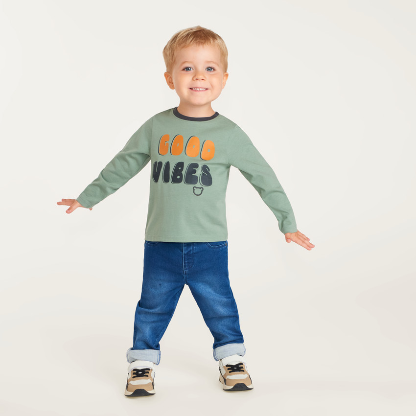 Camiseta de manga larga para bebé niño 
