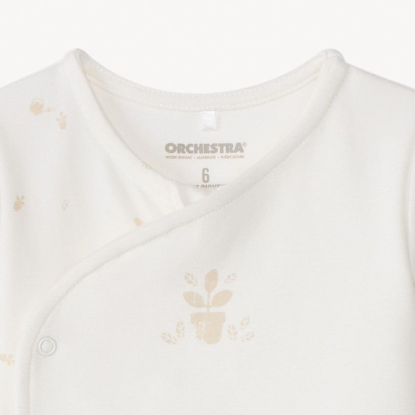 Pelele con cremallera y estampado efecto 2 en 1 para bebé 